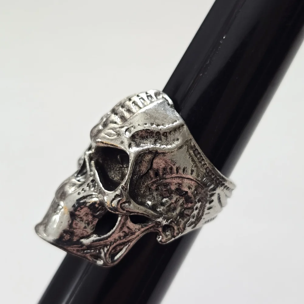 Silver Skull Ring Size 11